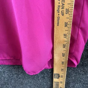 Banana Republic Fuchsia Pink Wide Leg Palazzo Pants Slits Pockets Size Large thumbnail 10