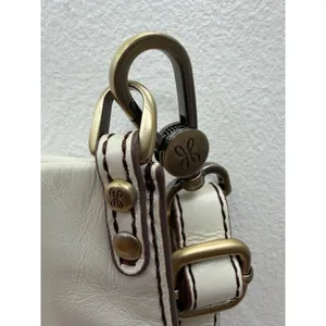 HOBO International Ivory Leather Foldover Crossbody Shoulder Bag thumbnail 4