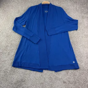 Lilly Pulitzer‎ Luxletic Elena Cardigan Woman M Blue Open Front Shawl Athleisure thumbnail 4