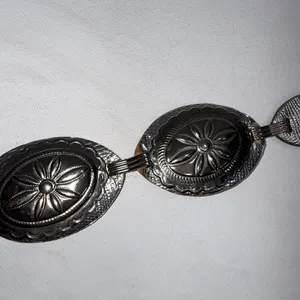 Vintage Y2K Silver Tone‎ Stamped Metal Boho Western Rodeo Concho Style Belt thumbnail 15