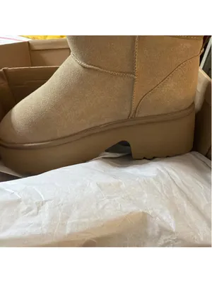 NEW Vegan Suede Boots Platform Mini Snow Boots Ankle Booties 11 thumbnail 5