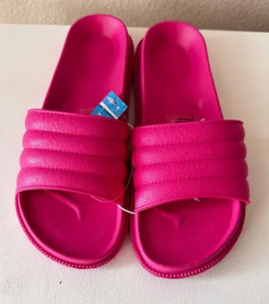 Bright Pink Slide Sandals - Women's Slip-On Comfort thumbnail 1