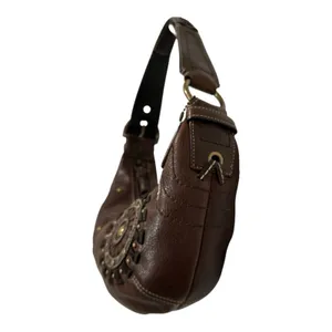 Vintage Coach Mia Soho Brown Leather Studded Starburst Hobo Bag 10062 W/ Hangtag thumbnail 3