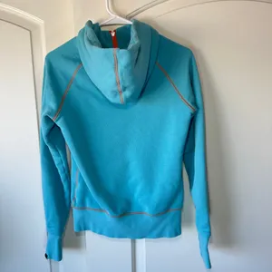 Vintage‎ Nike Sportswear Full Zip Hoodie Turquoise Orange Trim Dolphins Small thumbnail 4