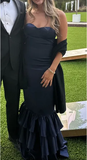 Hello Molly deep ocean strapless maxi dress thumbnail 5