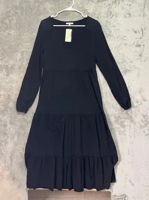 Z Supply Bailey Tiered Midi Dress Black Long Sleeve Minimalist Women’s XS New thumbnail 1