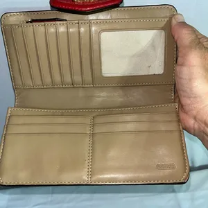 Coach vintage, leather wallet RED thumbnail 5