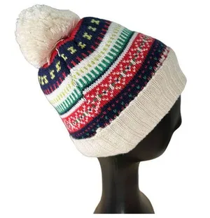 Aerie Knit Stripe Pom Pom Beanie One Size thumbnail 1