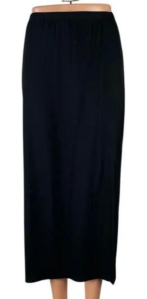 Brandy Melville Josie Black High Waisted Minimalist Maxi Straight Pencil Skirt M thumbnail 1