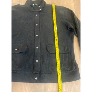 Vintage Lauren Ralph Lauren Women’s Petite Shacket Bomber Snap Dark Gray Size LG thumbnail 6
