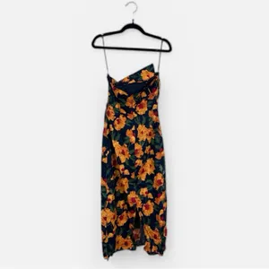 NWT Hyacinth House Margot Floral One Shoulder Maxi Dress S Marigold thumbnail 6