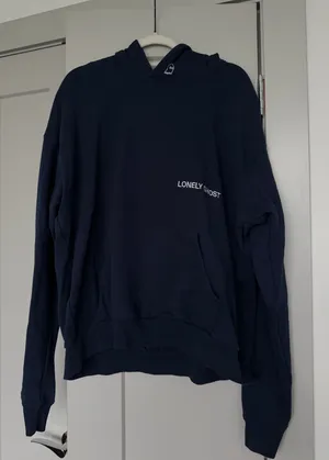 Lonely Ghost Navy Blue Pullover Hoodie - XL thumbnail 1