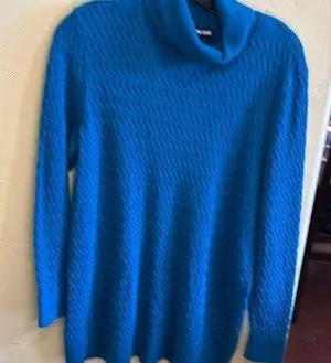 Land’s End teal  Textured Sweater thumbnail 1