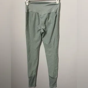 Alo Alosoft Heathered Light Green/Teal Leggings w Jogger Bottom Pants S thumbnail 4