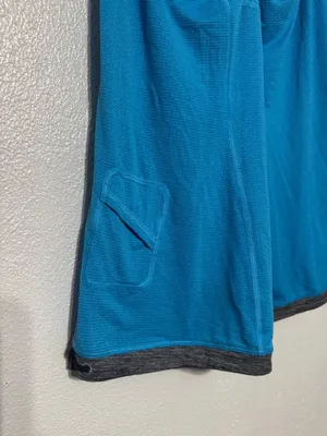 Lululemon Elevate Tank Top Blue Trim Adjustable Drawstring Hem Racerback Gym thumbnail 8