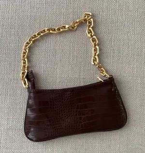 ZARA Brown croc bag thumbnail 1