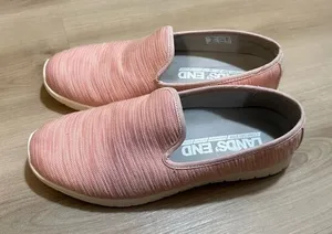 Lands'‎ End Slip On Sneakers Womens 9.5 Pink Comfort Step Knit Walking Shoes thumbnail 1