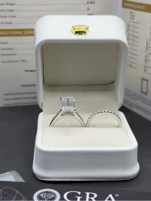 5ct Emerald Cut Elongated Moissanite D VVS1 Solitaire Engagement Ring Size 6 thumbnail 9