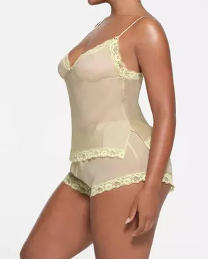 Skims Romance Lace Cami in Sage. Size Medium. New Without Tags. thumbnail 12