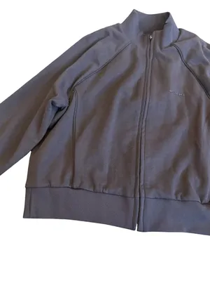 NikeSKIMS Brown Full Zip Track Jacket Mock Neck Ribbed Trim Hem Large Women's thumbnail 5