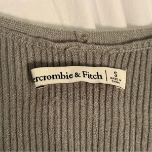 Abercrombie & Fitch Sage Green Ribbed Duster Open Front Cardigan thumbnail 4