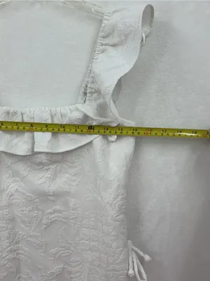Lilly Pulitzer White Ruffle-Shoulder Mini  romper thumbnail 3
