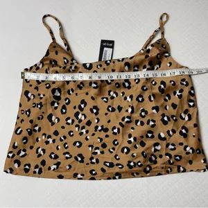 Nasty Gal Leopard Print Cowl Neck Cami Tank Top Women’s XL‎ thumbnail 8
