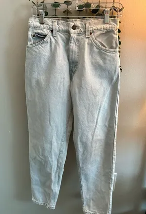 Vintage Levi’s 90s Orange Tab tapered leg 550 denim light wash blue jeans thumbnail 1