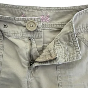 Aeropostale Women's 5/S Khaki Capri Pants Low Rise Utility Cargo Y2K 2000s thumbnail 7