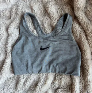 Gray Heather Nike Sports Bra thumbnail 1