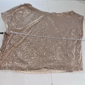 NWT‎ Torrid Gold Sequin Off The Shoulder Short Sleeve Pullover Top Size 6X thumbnail 7