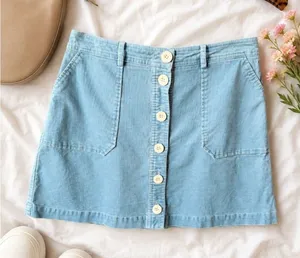 Boden Blue Corduroy Mini Skirt | Y2K Soft‎ Girl Indie Preppy Cottagecore thumbnail 1