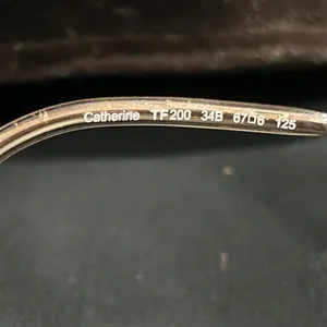 Tom Ford Gold Butterfly Frame Sunglasses with Dark Lenses missing nose guard thumbnail 6