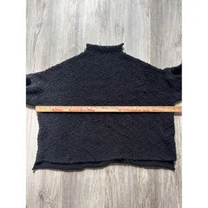 Free People Found My Friend Black Boucle Oversized Sweater‎ Womens Size Small thumbnail 6