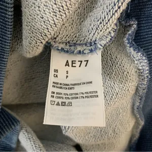 AE77 Blue Crewneck Pullover Sweater - Size Small thumbnail 6