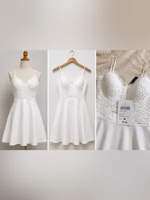 Windsor White Lace Fit & Flare Dress – NWT – Size Medium thumbnail 2
