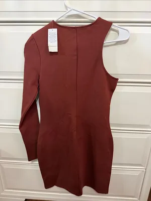 Abercrombie & Fitch Asymmetrical One-Shoulder Long Sleeve Dress thumbnail 2