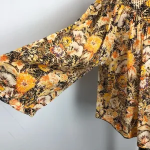 Free People Boho Floral Cool Meadow Printed Top in Midnight Combo Medium NEW thumbnail 5