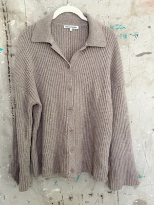 Reformation Fantino Cashmere Collared Cardigan thumbnail 2