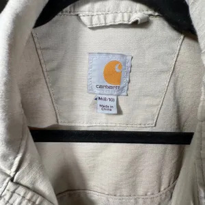 Carhartt Womens Medium Tan Ripstop Utility Field Jacket Chore Coat Beige Canvas thumbnail 3