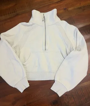 Lululemon Scuba Half Zip Pullover Ivory XS/S thumbnail 1