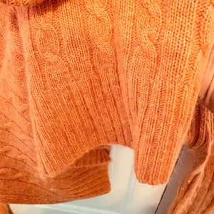 J.Crew Womens Orange Cable Knit Turtleneck Sweater Long Sleeve Ribbed Trim thumbnail 5