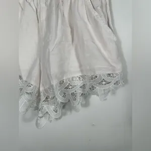 American Eagle White Lace Trim Shorts XS Boho Smocked Waist Lightweight‎ thumbnail 5