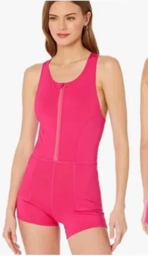 Free People Show Me Something Shorts Romper in Pink Size‎ Small thumbnail 1