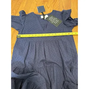 Pomander Place Tuckernuck NWT Kenzo Navy Blue Swiss Dot Dress Size‎ XXS thumbnail 6