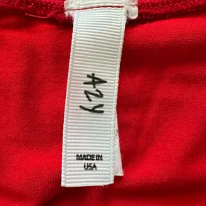 Bright Red Long Sleeve Scoop Neck Fitted Crop Top thumbnail 3