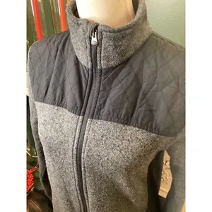 Magellan Outdoors Womens Gray Fleece‎ Quilted Full Zip Jacket XL thumbnail 2