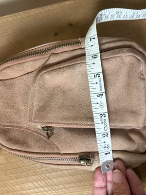 Free People Hudson Suede Sling Bag Dusty Rose Pink Crossbody Purse thumbnail 7