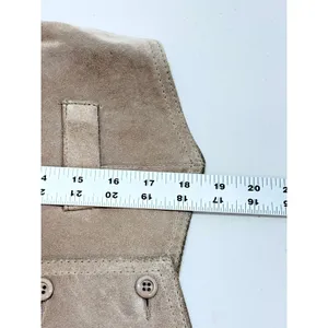 Vintage 70s Sears JR Bazaar Tan Suede‎ Leather Vest Women's L Western Boho thumbnail 9
