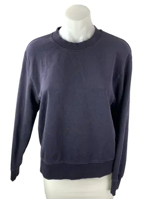 Cos Womens Dark Purple Oversized Crew Neck Long Sleeve Sweater Sweatshirt Top XS thumbnail 1